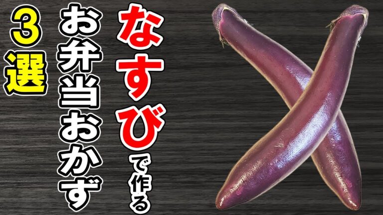 【お弁当おかず】ナスの簡単お弁当おかずレシピ3選！冷めても美味しいおかずの作り方！冷蔵庫にあるもので簡単おいしい節約料理/旦那弁当/毎日弁当/なすびレシピ/作り置きレシピ/bento