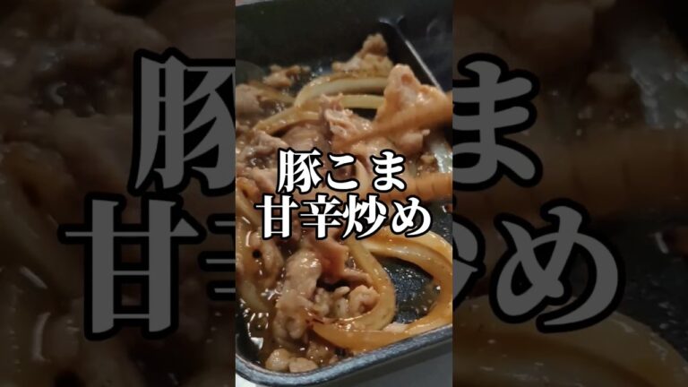 豚こま×玉ねぎは味付け無限 #貧乏飯 #借金女 #借金