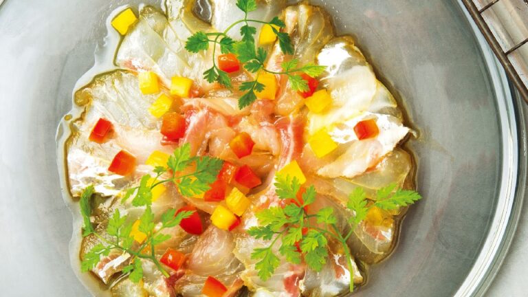白身魚のカルパッチョ