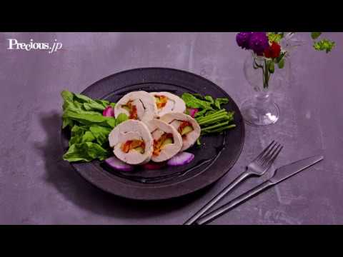 【幸也飯 レシピ】「彩り野菜たっぷりの鶏胸肉のバロティーヌ」