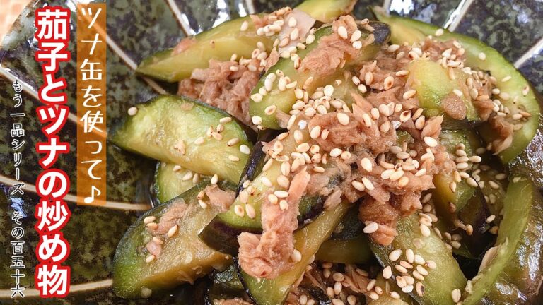 【簡単料理】お箸が止まらない！！茄子とツナの炒め物/作り方/レシピ/作り置き/時短【主婦の独り言】