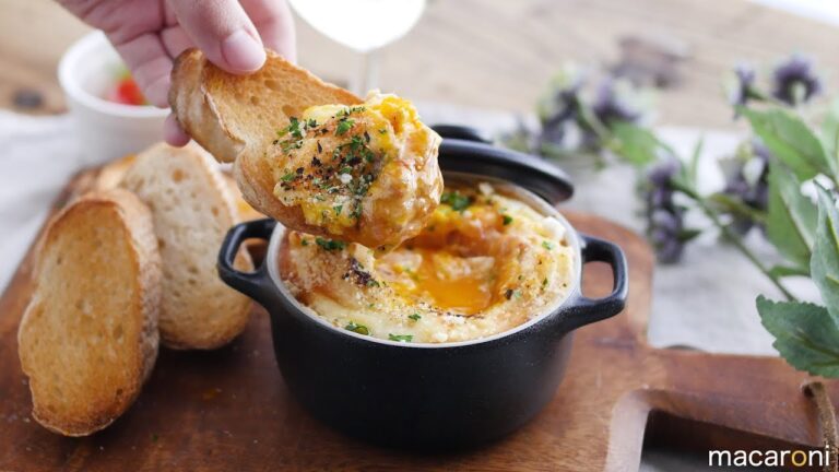 【缶詰レシピ】半熟卵とコンビーフのチーズホットディップのレシピ 作り方