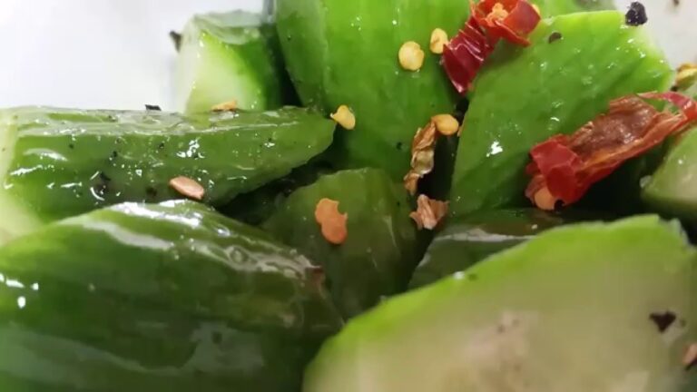 Cucumber in sesame oil きゅうりのごま油あえ