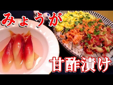 みょうがの甘酢漬けの作り方【ちらし寿司アレンジ】