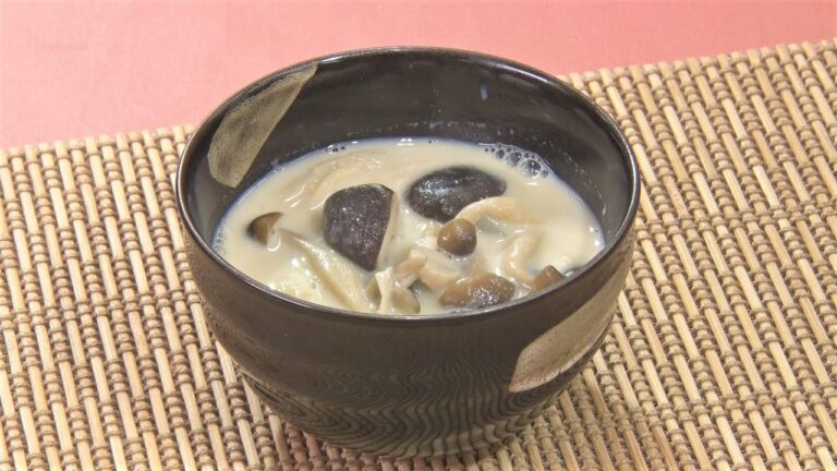 きのこ豆乳味噌汁【キチキチキッチン】