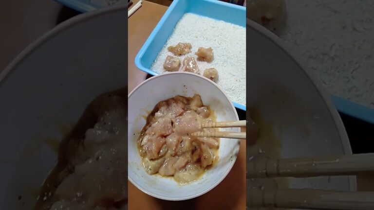 子供達に大人気『ポップコーンチキン』一晩漬け込むとニンニク香るスパイシーチキンに！味変のケチャップとマヨネーズは絶品に！④　2023年10月14日