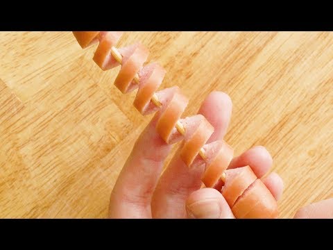 【やってみたいでしょ？😏】アコーディオンウィンナーチップス