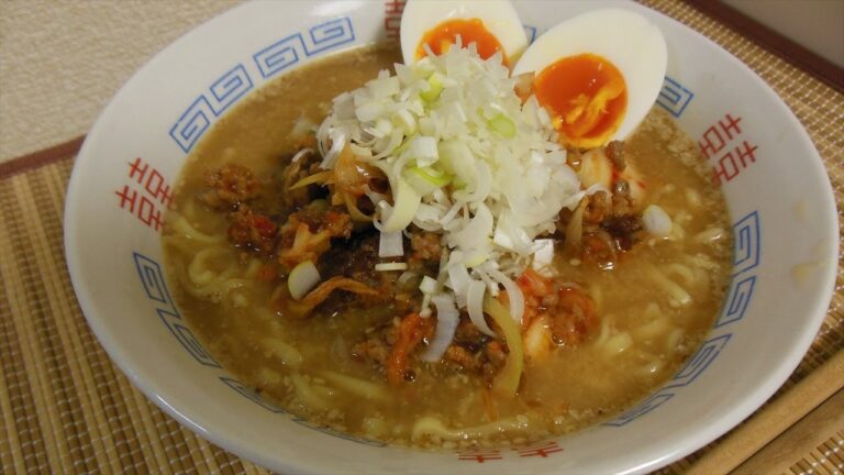 【簡単レシピ】胡麻味噌キムチラーメンの作り方【Sesame miso kimchi ramen】