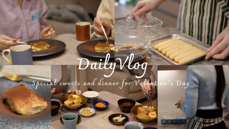 【夫婦2人暮らし】おうちバレンタイン/ 夫が喜ぶ晩ごはんを作る/ ティラミス/ じっくり煮て作るほろほろ豚の角煮/