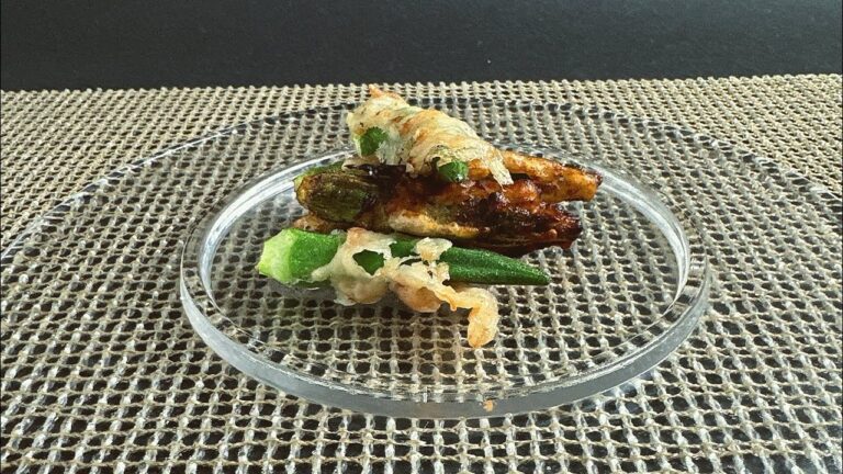 オクラの梅天ぷら