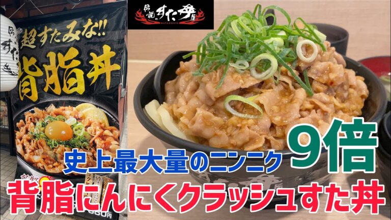 【伝説のすた丼屋】史上最大量の「背脂にんにくクラッシュすた丼”大爆発”」を調査【期間限定メニュー】