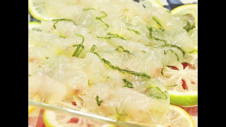 おもてなしにも 白身魚とすだちのマリネ