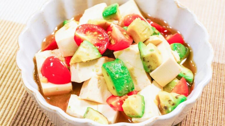 わさびでさっぱり和風味 豆腐とアボカドのサラダ