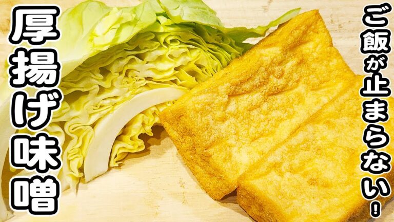 【厚揚げと春キャベツの簡単レシピ】ご飯と相性抜群な炒め物レシピ！味噌炒めの作り方/厚揚げレシピ/春キャベツレシピ/簡単おかず/作り置きおかず