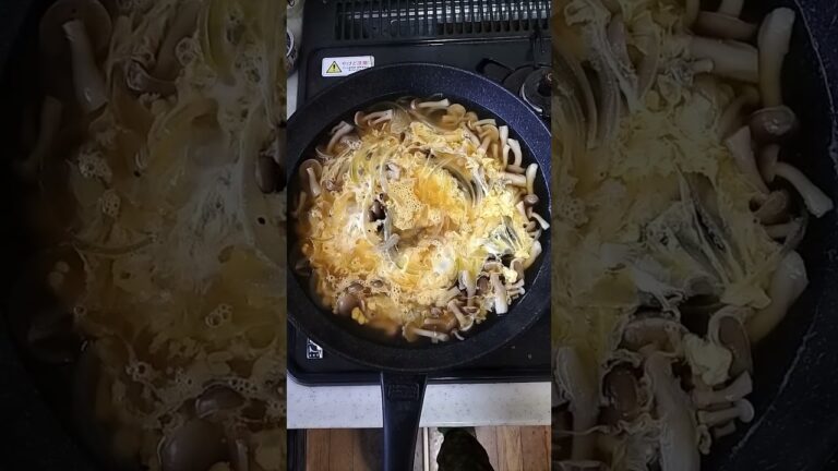 しめじと玉ねぎの卵とじ