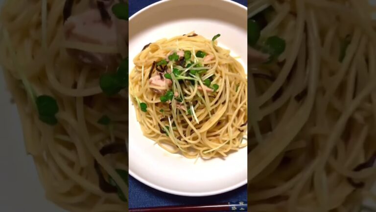 【ズボラ料理】ツナと塩昆布のパスタ