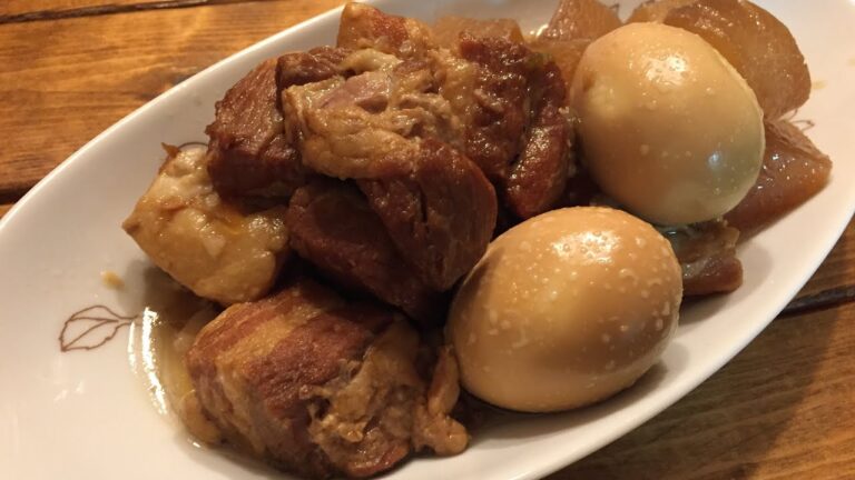 #4【料理】圧力鍋でトロトロ豚の角煮としみしみ大根と煮卵