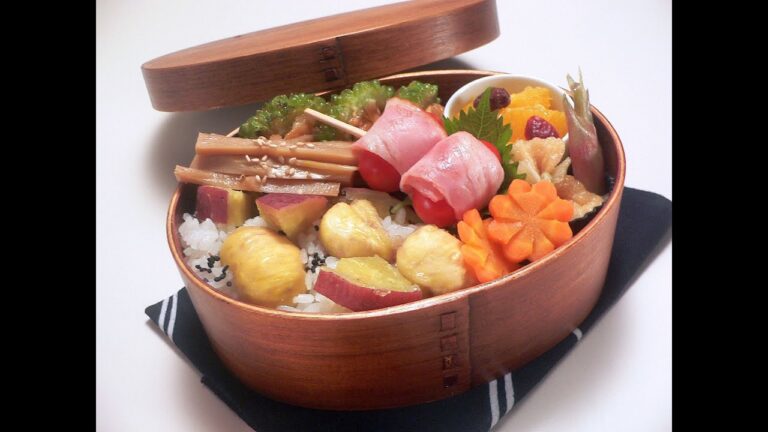 さつま芋と栗の炊き込みご飯(二十二里ごはん)弁当#bento