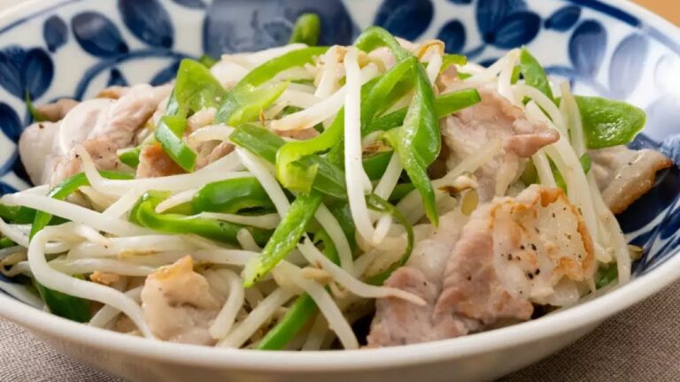 もやしとピーマンの肉野菜炒め