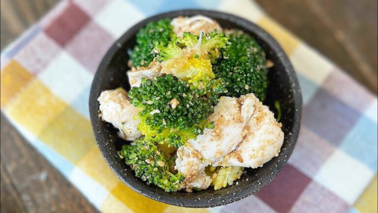 ささみとブロッコリーの胡麻和え