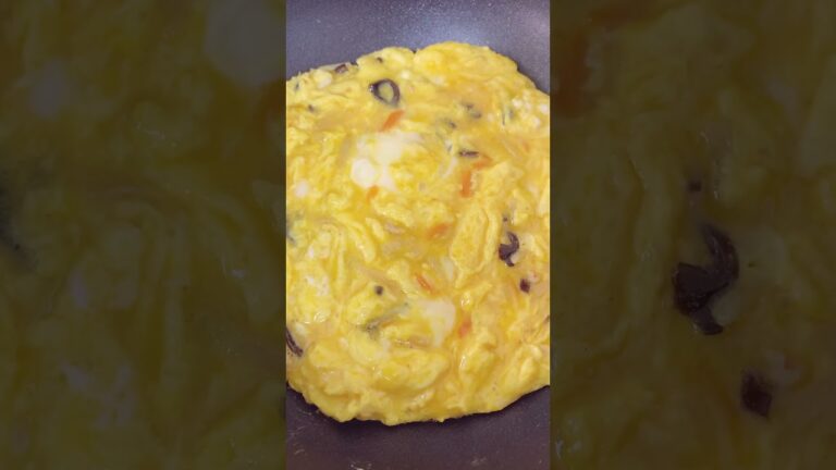 【かに玉】永谷園広東風かに玉　卵3個ですぐできるフライパンで5分半 #shorts  #簡単  #たまご  #かに  #主婦  #あんかけ  #永谷園