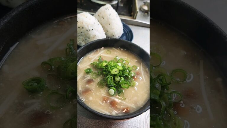 キノコたっぷり腸活味噌汁#shorts