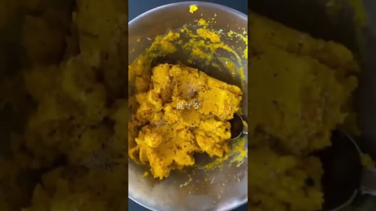 食欲の秋🍂かぼちゃ×クリームチーズで甘めのサラダレシピ#時短料理 #食欲の秋 #かぼちゃレシピ #クリームチーズ #時短レシピ #shorts