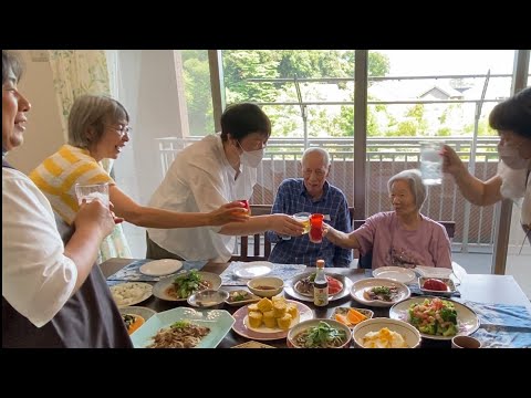 【まさこ飯74】《おじいちゃんの誕生日会:お食事編》渡邉勝己先生の86歳の遅い誕生日会でーす！元気でーす！自然なままありのまま