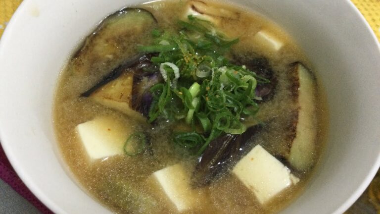 焼きナスの味噌汁の作り方教えます❤️茄子と味噌の相性バッチリです😋