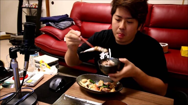 家飯　ホタテとアスパラのニンニク醤油バター