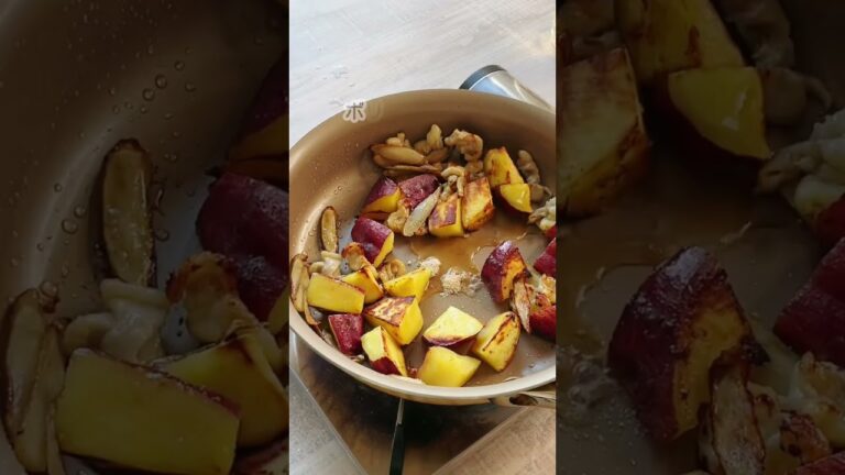 お芋と鶏皮の甘から　#ワンパンレシピ　#さつまいもレシピ #short