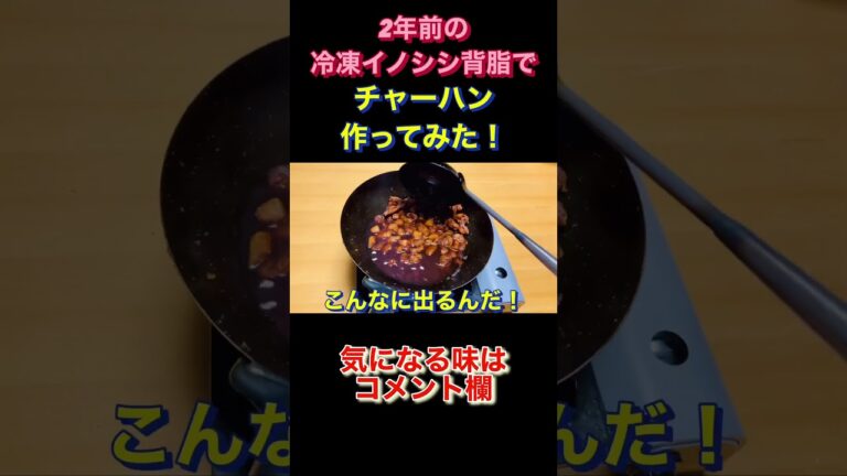 イノシシ背脂でチャーハン作ってみた！