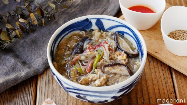 【ふんわりかきたまスープ春雨】10分でパパッと！小腹を満たしたい時におすすめ♪