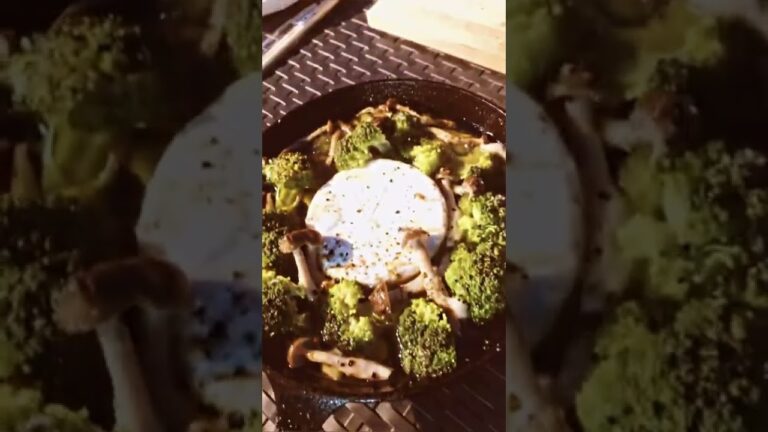 簡単キャンプ飯⛺️ブロッコリーチーズフォンデュ🫕アヒージョ