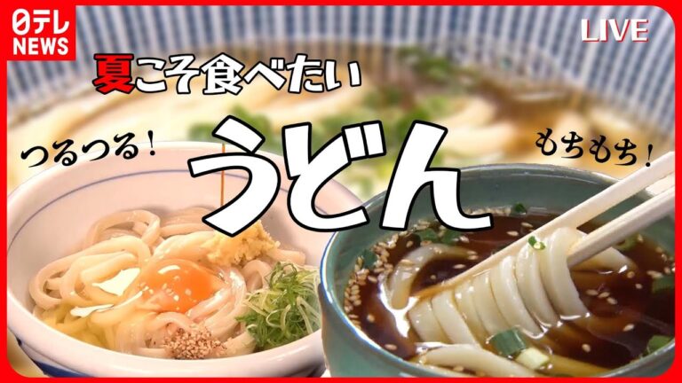 【うどんまとめ】濃厚チーズが絡みつく絶品讃岐うどん/打ち立てもちもち　肉きざみうどん/ネギたっぷり！学食より安い愛されかき揚げうどん　など　グルメニュースライブ（日テレNEWSLIVE）