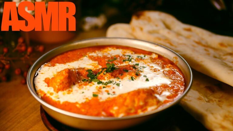 本場インドの本格バターチキンカレーの作り方【本格プロ料理レシピ/カレー/バターチキンカレー/インドカレー/インド料理/料理音/飯テロ/ASMR】