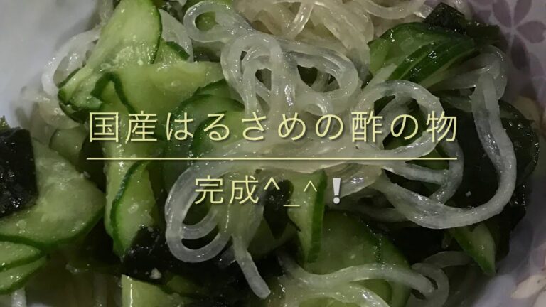 ハルちゃんおすすめ国産はるさめで酢の物作って見た