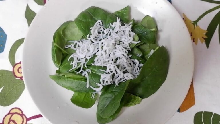 【簡単料理】ほうれん草としらすのサラダ