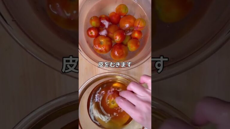トマト大量消費レシピ 🍅🍅🍅出汁が染み込んだキンキンに冷えた冷やしトマト