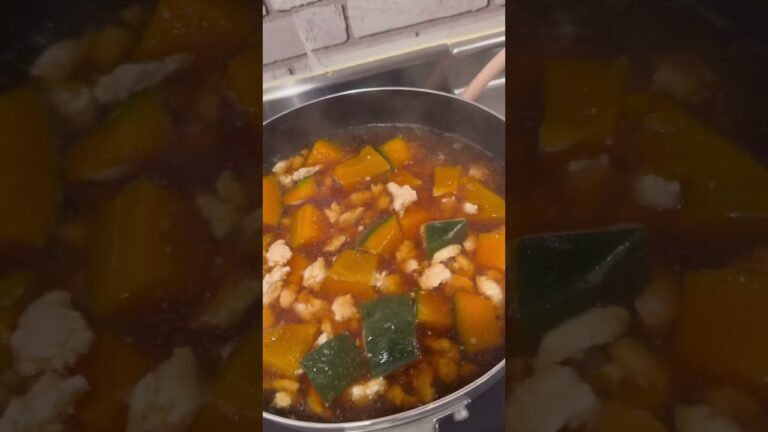 かぼちゃのそぼろ煮作ってくよ～！