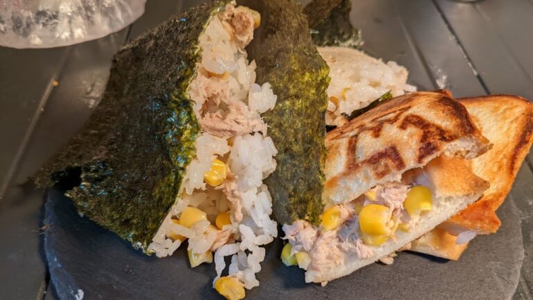 思いつきホットサンド！　ツナとコーンで最強サンド!!