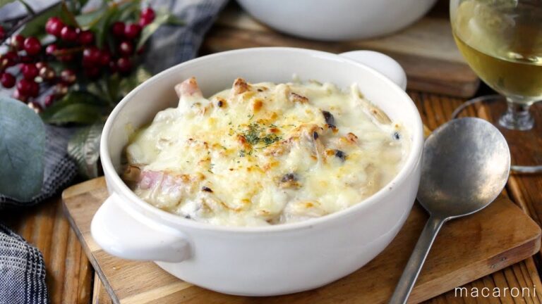 【きのことベーコンのグラタン】とろとろ熱々！きのこたっぷり♪｜macaroni（マカロニ）