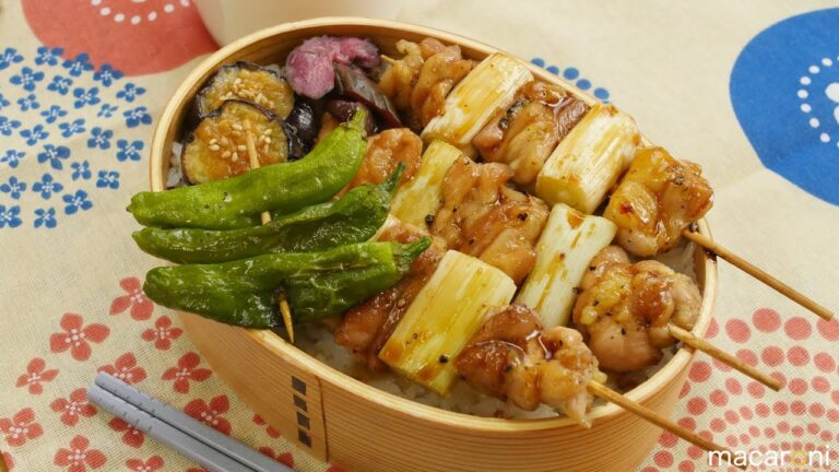 【ねぼすけ弁当】３品一気に15分！ トースターで 焼き鳥 弁当 のレシピ 作り方