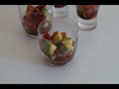 マグロとアボカドおつまみの作り方