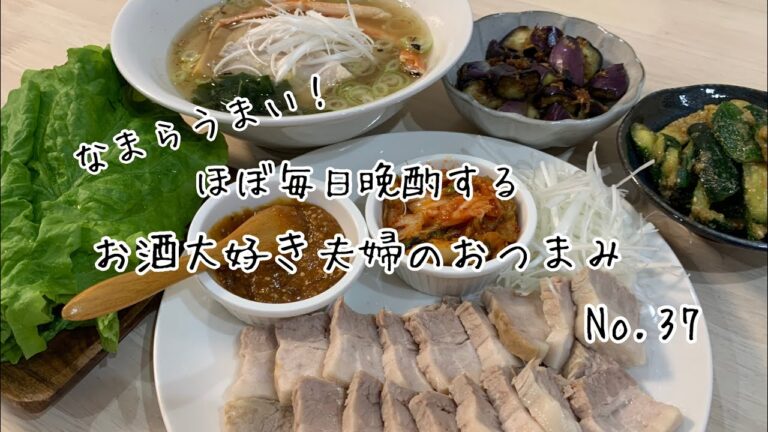 【おつまみ】ほぼ毎日晩酌する夫婦のおつまみＮＯ３７・ポッサム・煮汁で絶品塩ラーメン【料理動画】