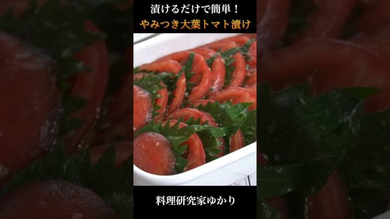 【切って漬けるだけ！】さっぱり大葉トマト漬け🍅 #トマト #大葉 #shorts