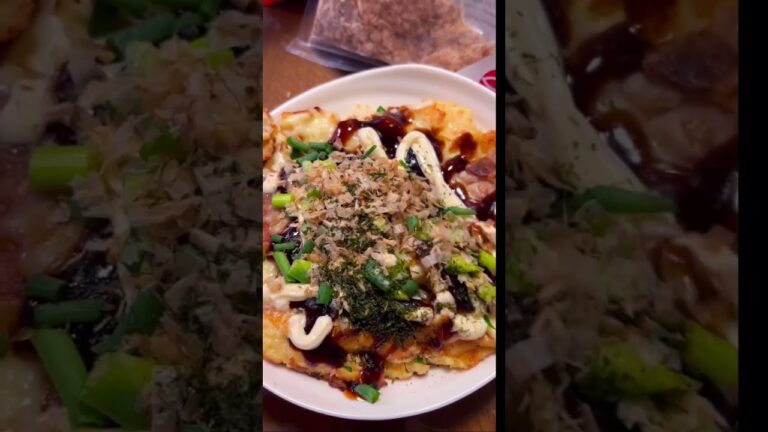 お好み焼きに白はんぺんまぜてみた！