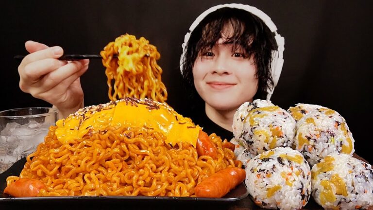激辛ブルダック炒め麺&チュモッパ‼️【咀嚼音/mukbang/asmr】