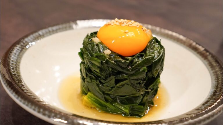 【ほうれん草のおひたし】ユッケ風にアレンジ！？