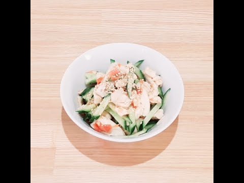 レンジでささみ梅きゅうりが簡単に作れます☆彡 #Shorts